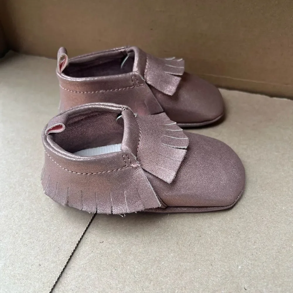 Pink Glitter Baby Moccasins size 9-12 months